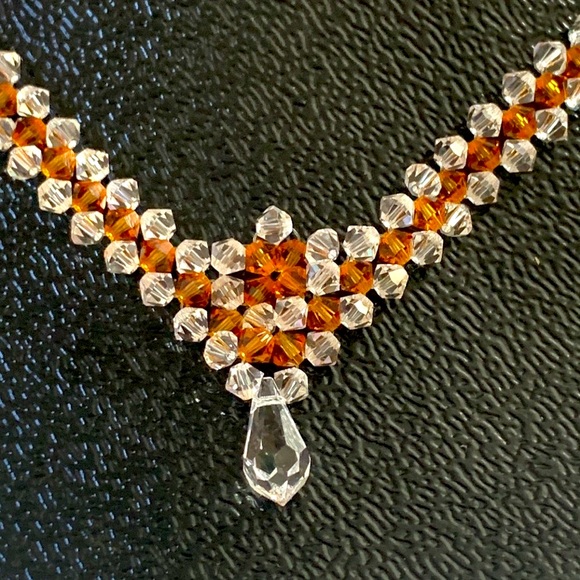 Handmade Swarovski Crystal princess necklace - Picture 2 of 6